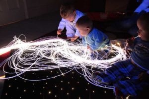 12W RGBW LED Sensory Light Toys for Babies 200 Strand Sparkle Optical Fiber 2.5M Long