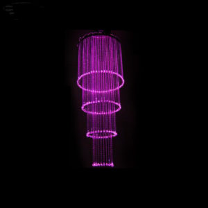 4 Rings Chandelier Fiber Optic Dia 0.6M 2M Long