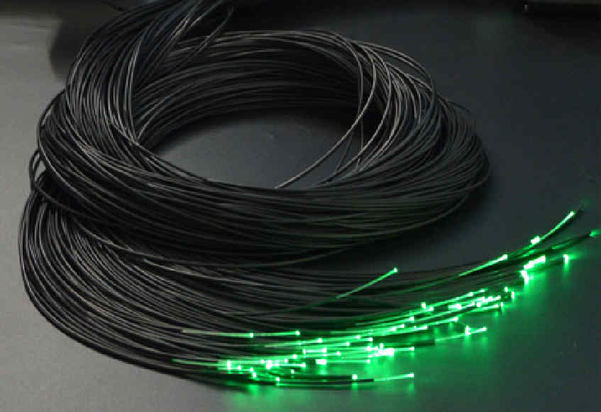 End Light Fiber Optic Cable With Black PVC Jacket SanliLED cn
