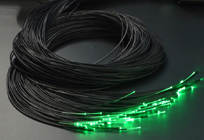 End Light Fiber Optic Cable with Black PVC Jacket SanliLED.cn