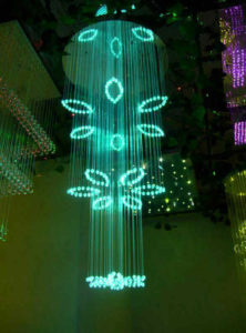 Flower Fiber Optic Light Chandelier Product DIA 0.8M 2M Long