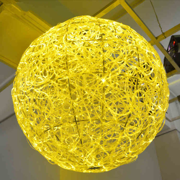 Moon Fiber Optic Light Chandelier DIA 0.6 Meter