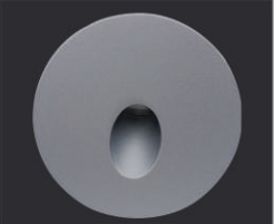 1x3W Flat Round Outdoor Low Voltage Concrete Step Lights