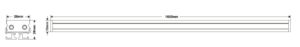 dimensionf for 1Meter MINI 12W SMD LED Strip Wall Washer