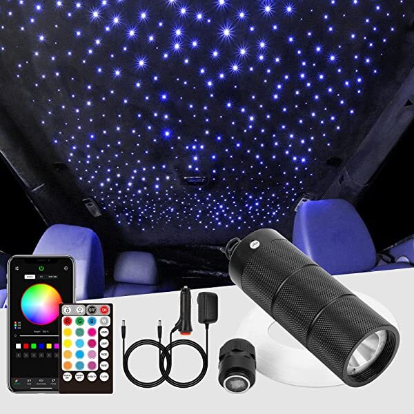 SANLI LED 6W RGB Rolls Royce Starlight Car Roof Kit Bluetooth APP/Remote Control Sound Control